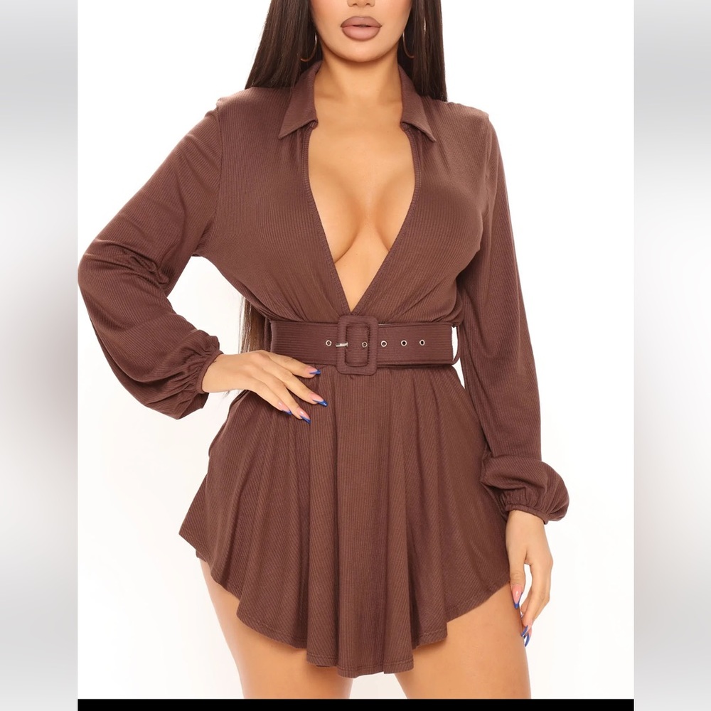Brown romper